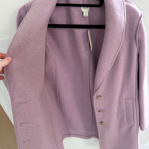Lavender J.Crew Daphne topcoat sz 4 - Picture 4 of 8